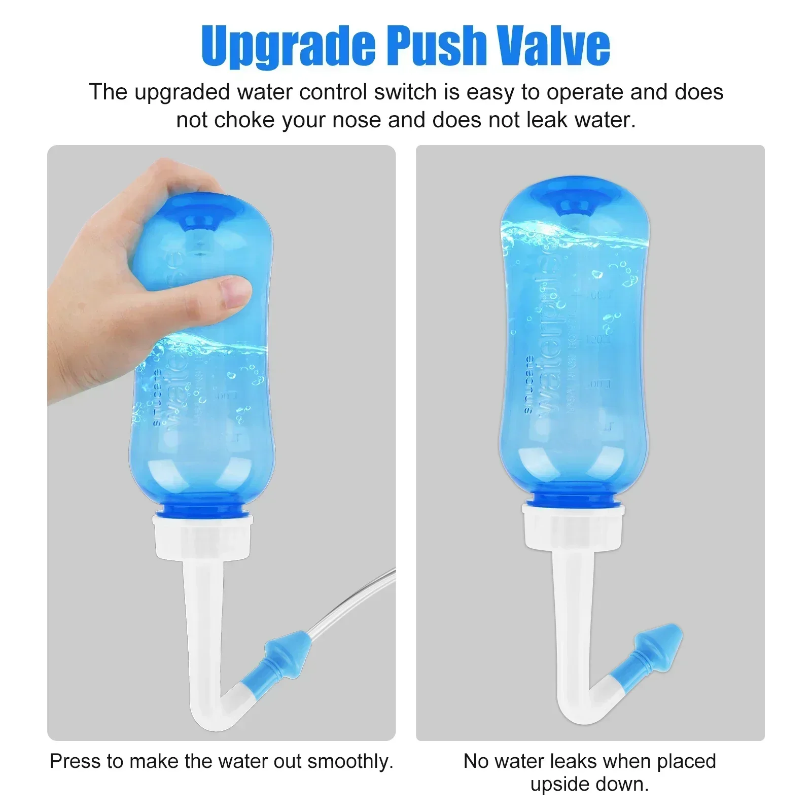 300ml / 500ml Nasal Irrigator Waterpulse Nasal Wash Cleaner Rinse Bottle Adults Nose Neti Pot Avoid Allergic Rhinitis Sinusitis