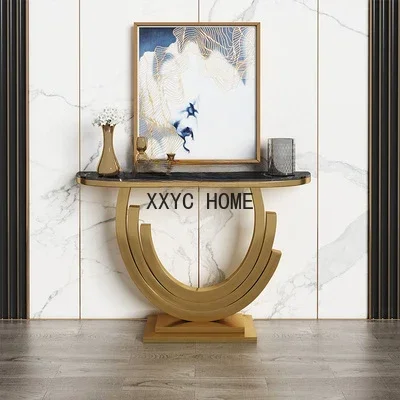 Console Tables Simple New Chinese Console Half round Table Corridor Wall Side View Table Console Tables