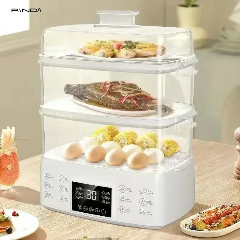 Electric steamer smart reservation electric steamer three-layer large capacity home breakfast machine