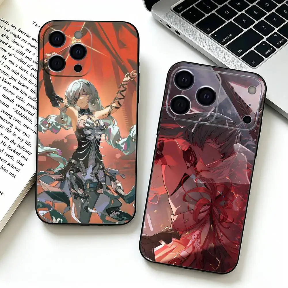 

Wuthering Waves Flolo -o Phone Case For iPhone 17,16,15,14,13,12,11 Pro Max,16Plus,XS Soft Black Cover