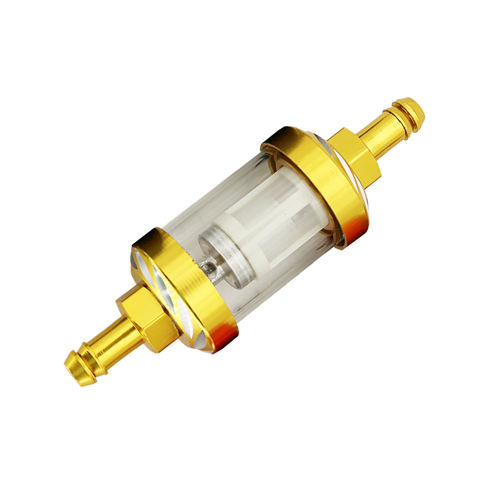 8mm Motorcycle Inner Fuel Filter Gasoline Filters + Petrol Fuel Line Hose + Clips Moto Scooter Dirt Bike CNC Aluminium Alloy image 6
