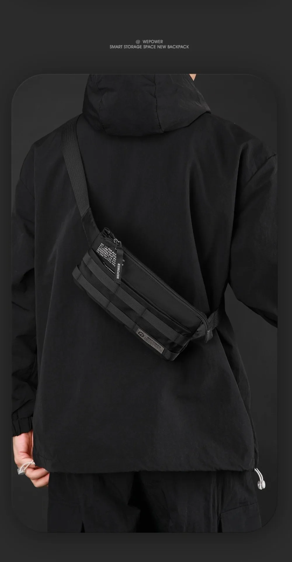 Hochwertige Vintage-Style Herren-Hüfttasche Multifunktionale Kleine Gürteltasche Einfaches Design Schultertasche für Outdoor-Aktivitäten – Detail 17