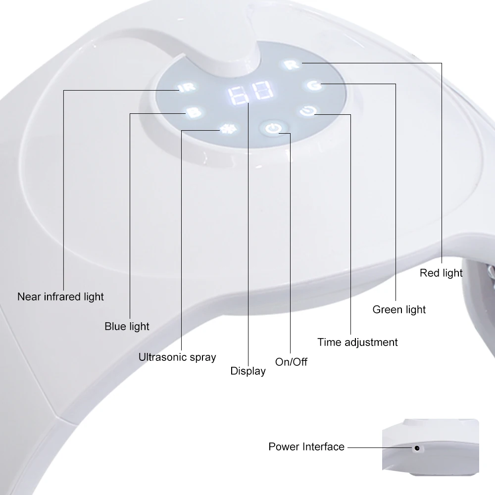 7 色 LED フェイスランプ肌保湿フェイス & ボディマスクサロン SPA 家庭用肌の若返り折りたたみ式スキンケア機器