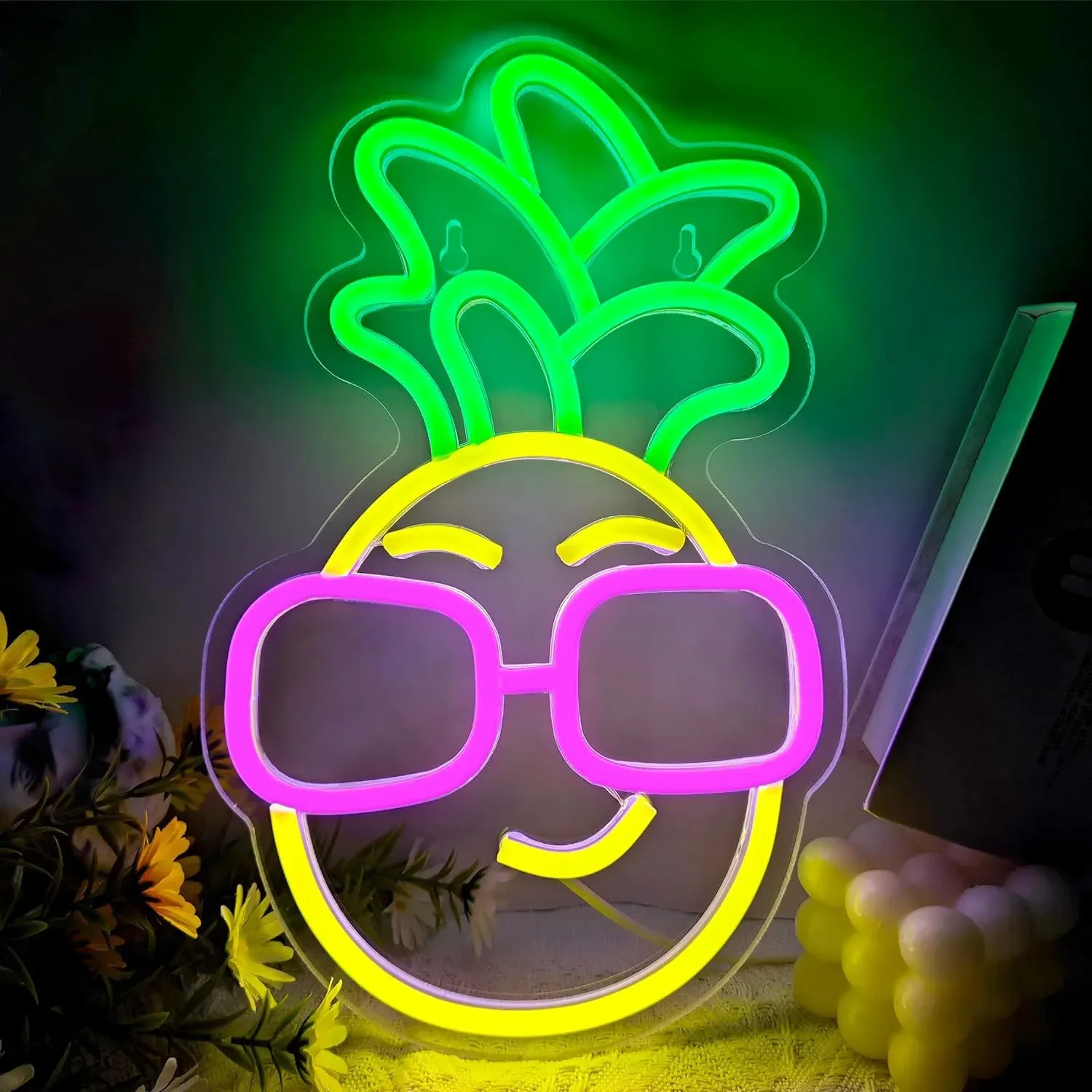

Pineapple Neon Signs for Home Wall Decoration Home Lights Decorative Neon Lights, Cool Pineapple Led Neon Signs Children's Gifts