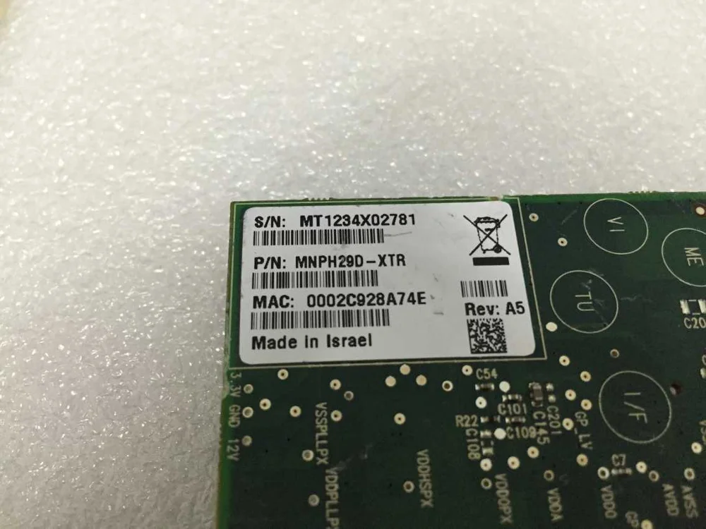 MNPH29D-XTR 10Gbe ETHERNET DUAL PORT CONNECTX-2 SFP+ 5.0GT/S placa de rede com módulos+MFMIT01A-FR