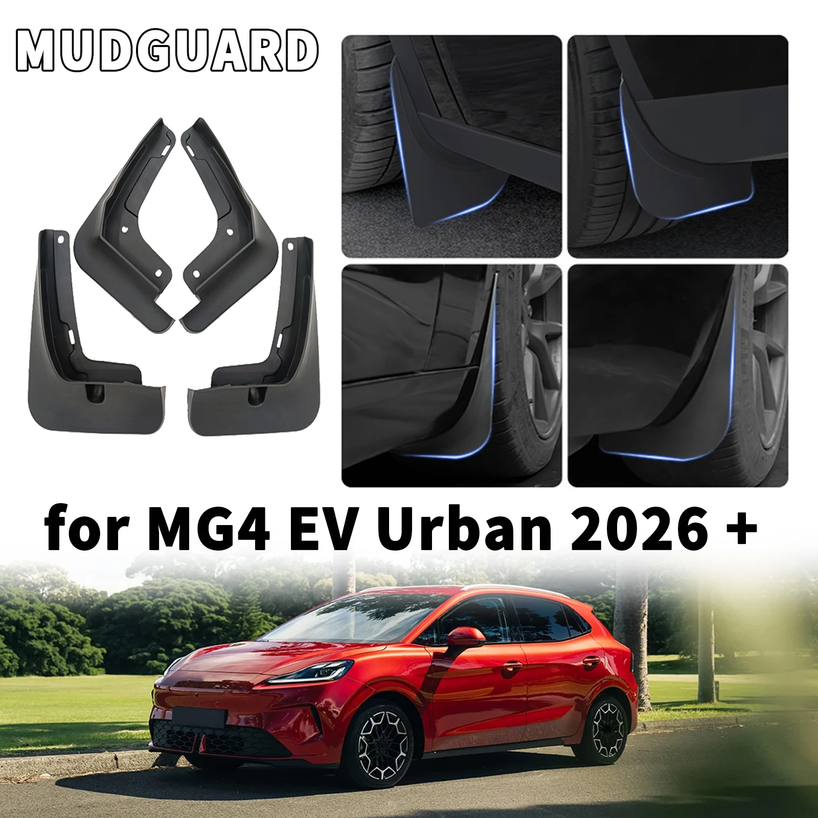 

MudFlaps Accessories for MG4 MG 4 EV Urban 2026 2027 Car Mudguards Mud Flaps Splash Guards Front Rear Wheels Fender