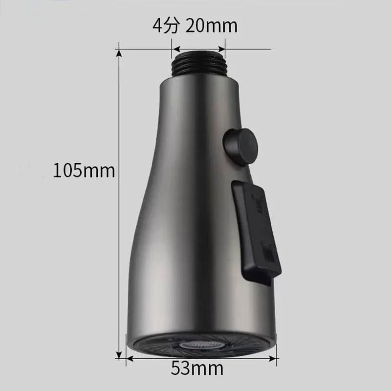 

Аксессуары для кухонного смесителя, замена насадки-распылителя, 3 режима, ABS, раковина для ванной комнаты, распылительная головка для душа для подключения 1/2 дюйма