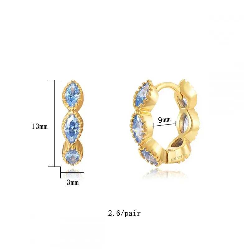 CRMYA Gold Plated Hoop Earrings For Women Color CZ Zircon Dripping Oil Women Hoop Dangle Earrings 2022 Jewelry Wholesale