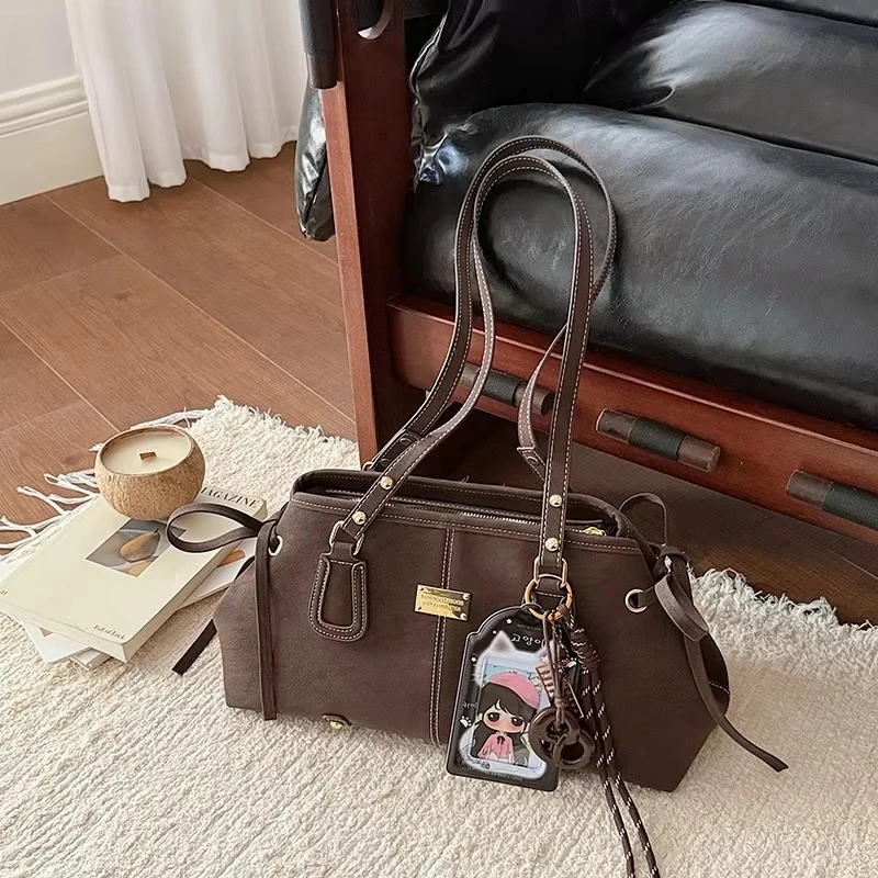 Shoulder Bags For Women Dual Straps Large Capacity Doctor Bag With Ornament 2026 Latest Trend Luxury Storage bag