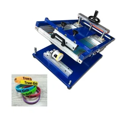 portable manual round screen printing machinery for silicon wristbands