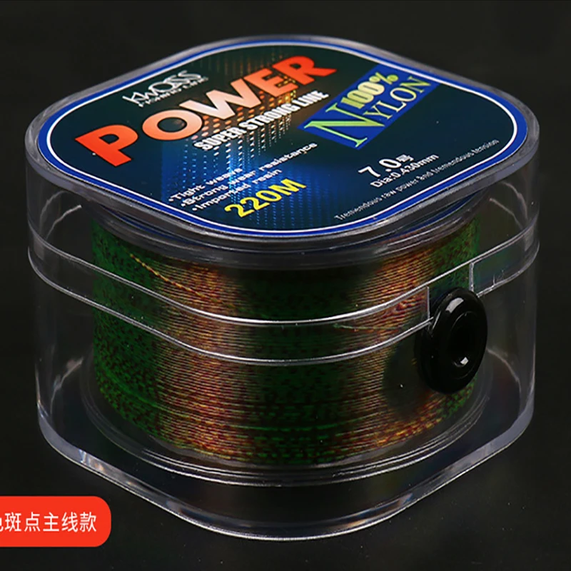 220m Super Starke Gefleckte Angelschnur Japanische Kohlefaser Monofilament Vorfachschnur Karpfen Fliegenfischen-Ausrüstung Pesca – Detail 1
