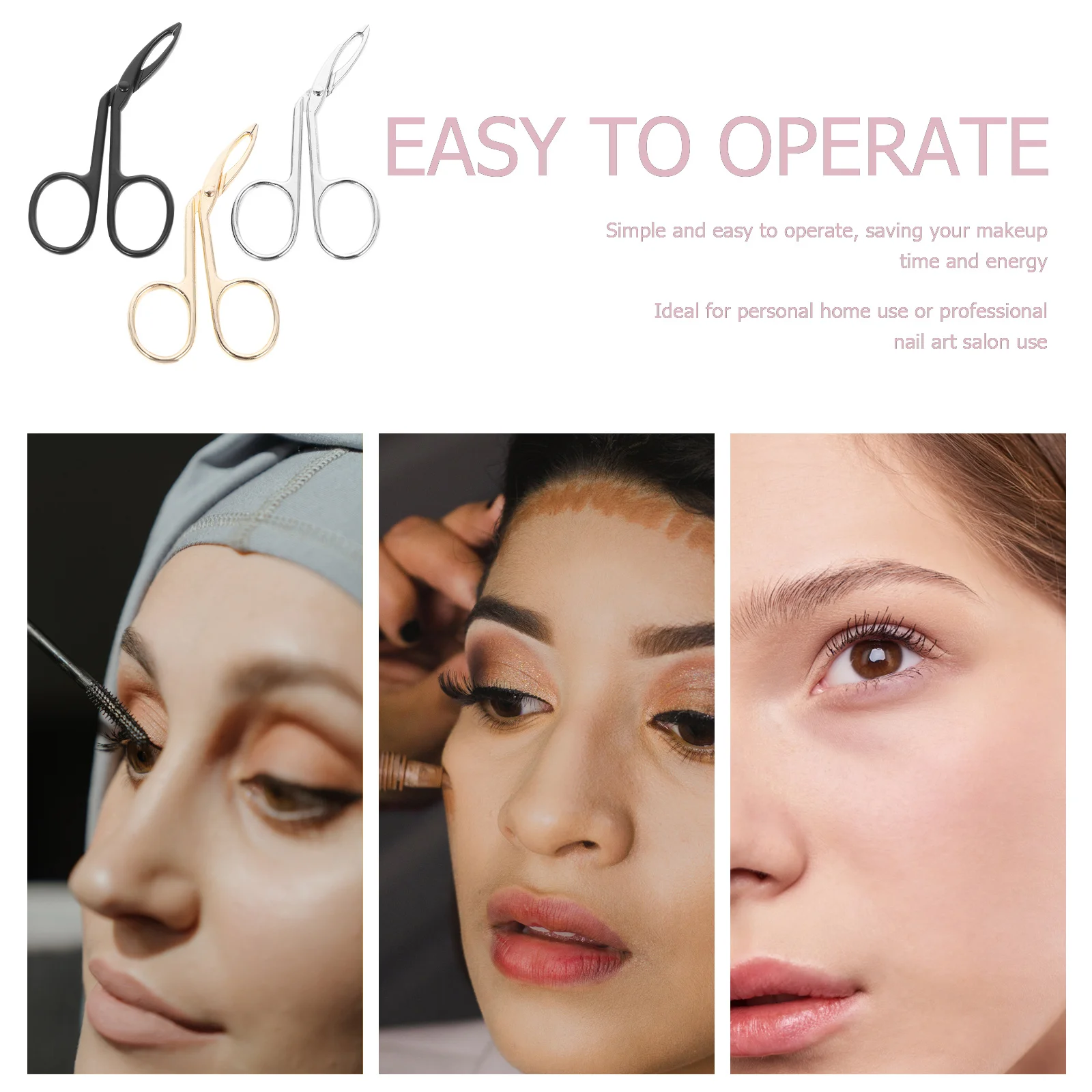 

3Pcs Stainless Steel Eyebrow Tweezer Oblique Rustproof for Facial and Eyebrow Hair Removal Precise Makeup Tool