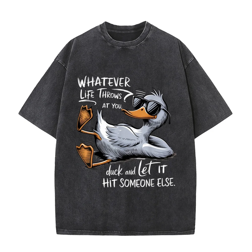 Funny Duck Graphic Tees Men Man's Teens Quote Gift T-Shirt 한국인후기많은옷 Anime Shirt Multi Color Tee Summer Top Cotton T Short