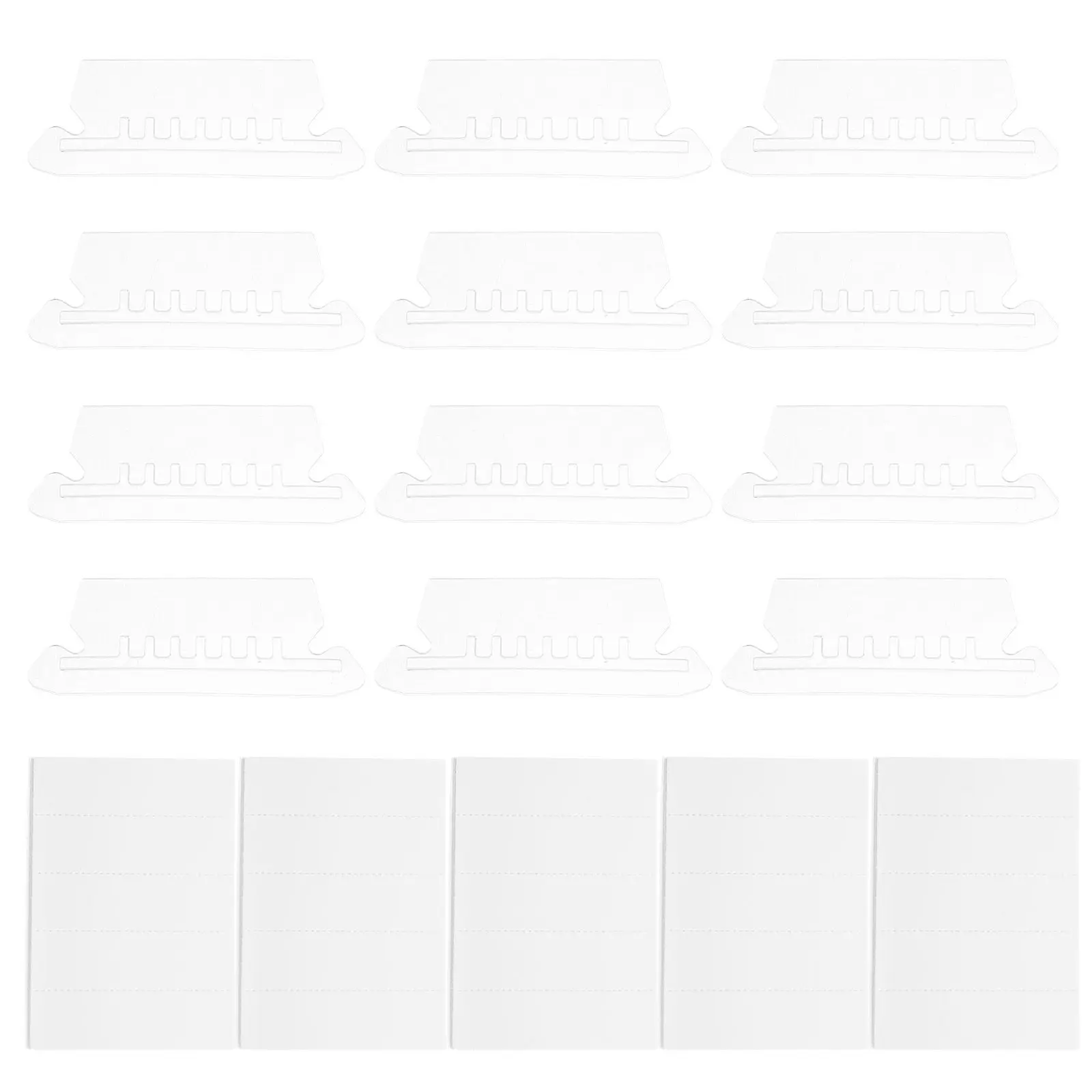 

50Pcs Clear Plastic Insertable Index Tabs for Hanging File Folders Letter Size Transparent Folder Tabs with Blank Labels Office