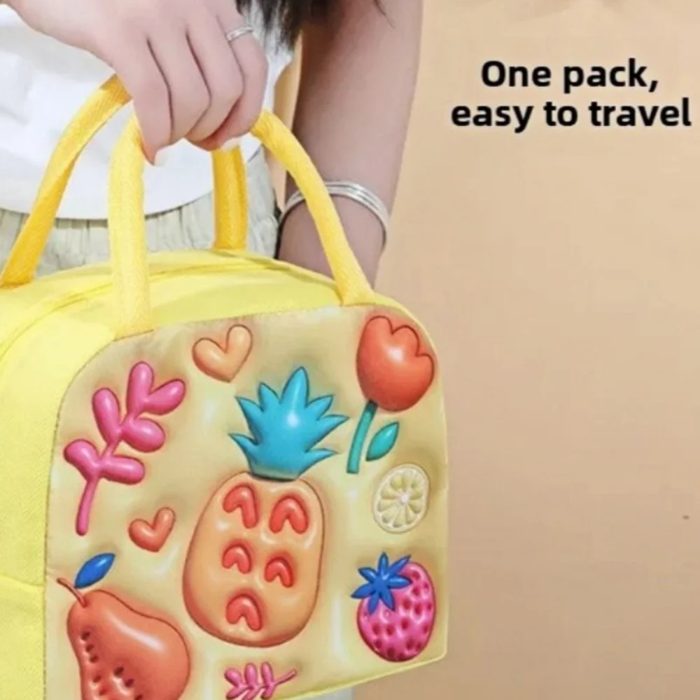 جديد ثلاثية الأبعاد للأطفال حقيبة حفظ الطعام الكرتون سميكة حقيبة عزل حراري رقائق الألومنيوم تخزين رائع حقيبة التخزين الطازجة للأطفال #5