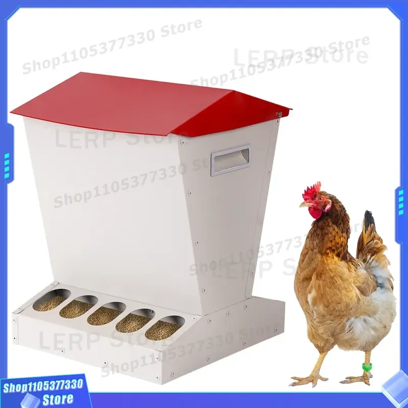 Automatic Chicken Feeding Trough Vertical Poultry Feed Dispenser Anti Rat Design New Farm Equipment for Hens Ducks Geese