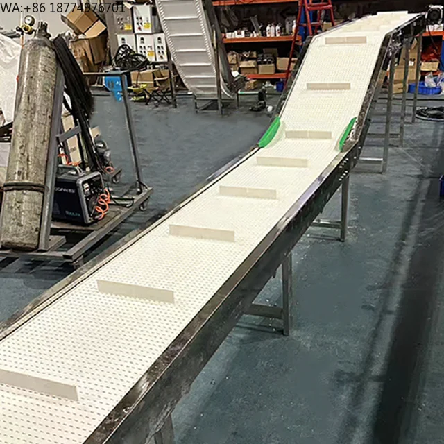 Module Conveyor POM Conveyor System with Partition for Seafood Food Industrial Production