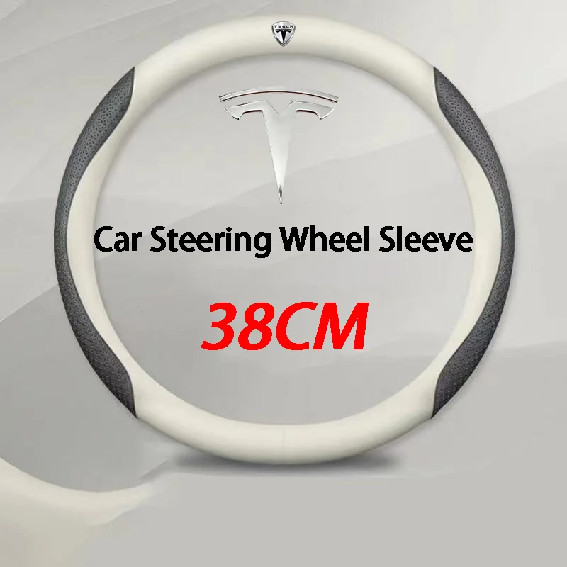 

Car Steering Wheel Cover Accessories For Tesla Model 3 Model S Model X Model Y Car Logo Steering Wheel Cover For Tesla Model 3