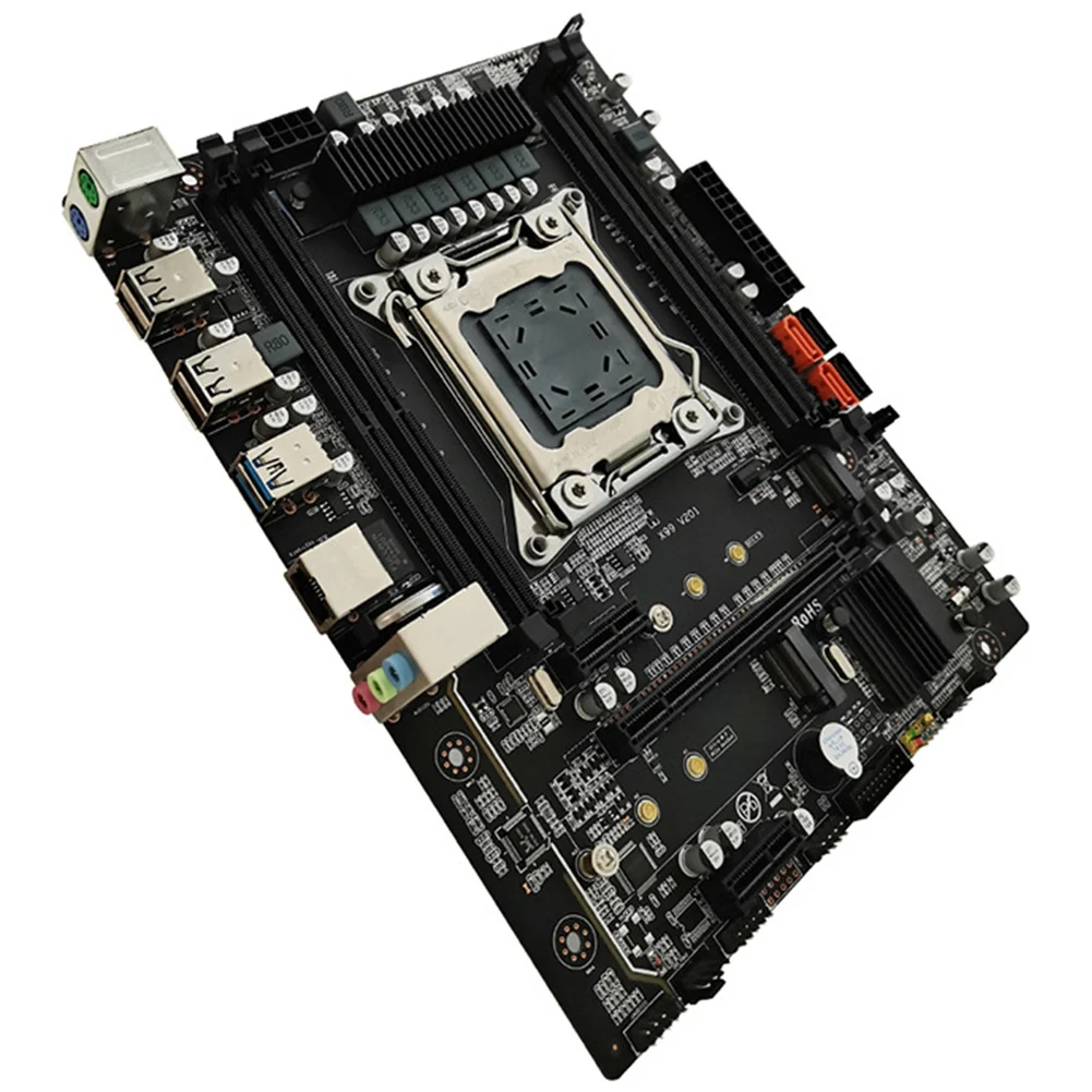 X99 Motherboard LGA2011-3 V3 V4 with Dual M.2 NVME Slot Support Four Channels DDR4 ECC 8 TF SATA3.0 USB3.0