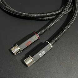 Pair HiFi Audio Line 7N Silver Plated Copper XLR Balanced Cable for Amplifier CD Player