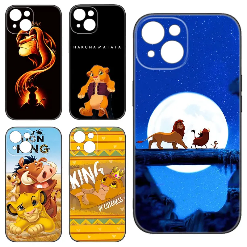 The Lion King Movie Black Silicone Phone Case For Apple iPhone 12 13 Mini 11 14 15 Pro Max 7 8 Plus X XR XS SE 2020 2022