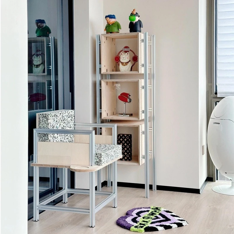 Ocean panel floor rack aluminum against the wall bookshelf corner bookcase sundries storage display rack display cabinet