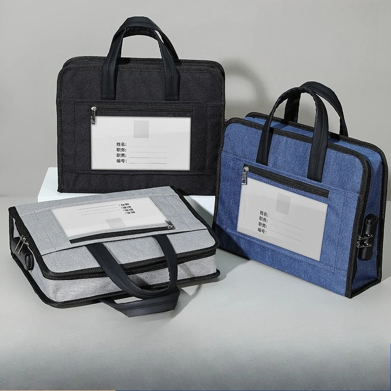 Portable Briefcase, Oxford Cloth, Portable Office Document Bag, Storage Materials, Business Meeting, Computer Bag