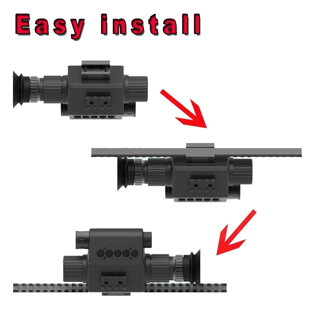 Megaorei-telescopio para Rifle de visión nocturna 5 Pro, equipado con Clip orbital monoojo, telescopio infrarrojo láser IR para caza