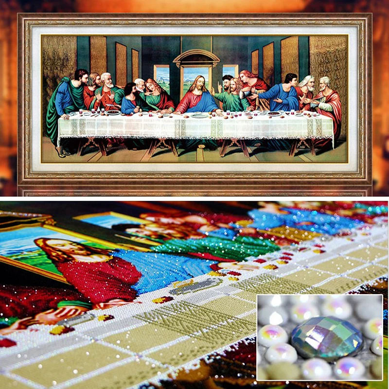 Speciale Vorm Ab Diamant Laatste Avondmaal Kruissteek Borduurpakketten 5d 3d Muursticker Jesus Religieus Icoon Decoratie