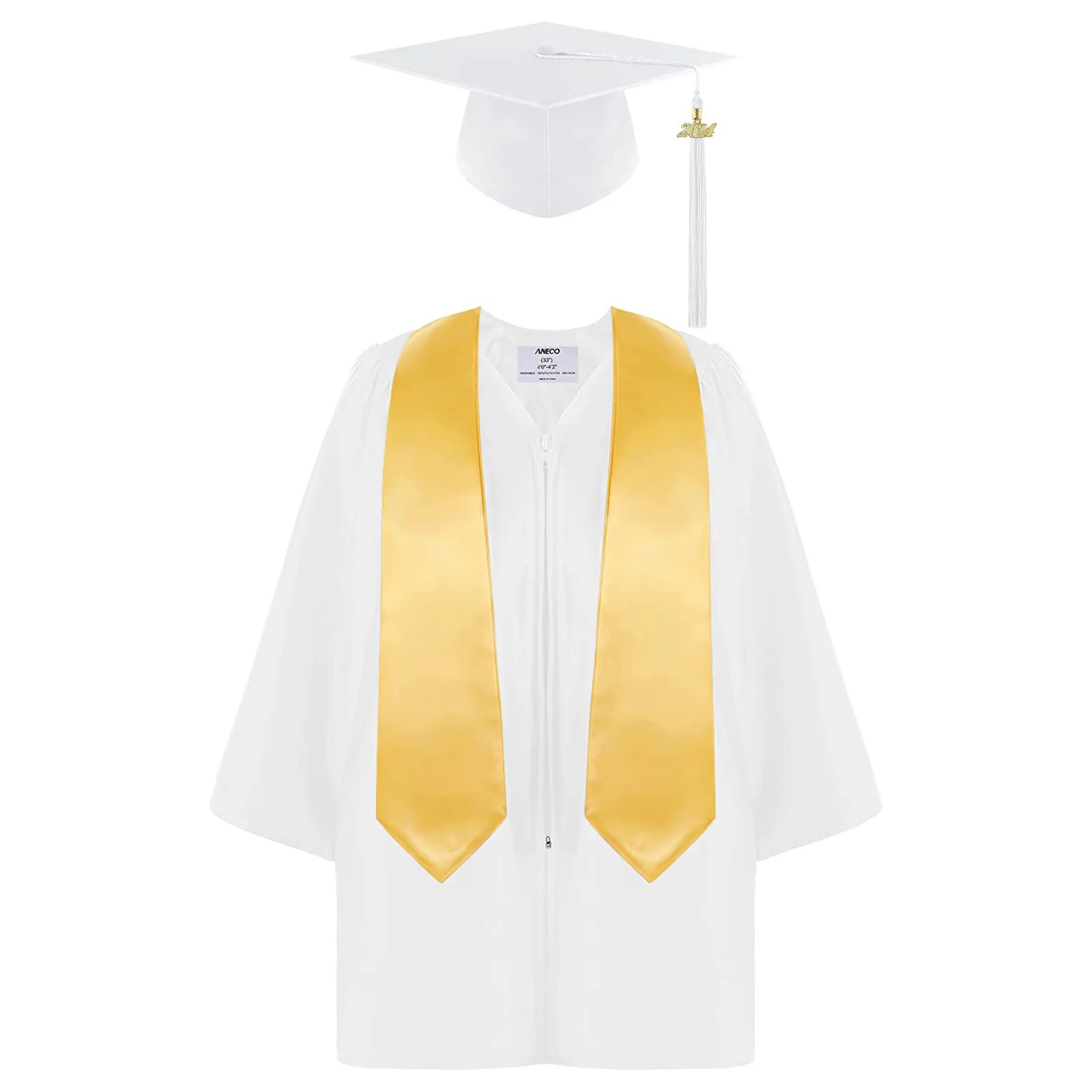 Tenue de graduation pour enfants, robe de graduation pour enfants, casquette, vêtements de festival, tenue de costume, maternelle, enfants, alth