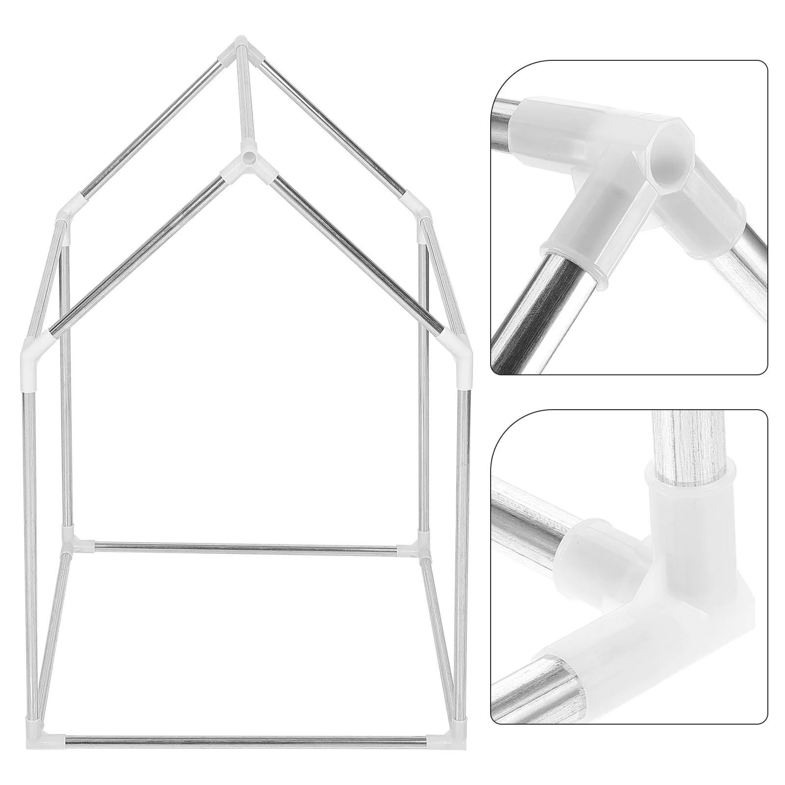 1 Zestaw Metalowy Rama Namiotu Domek dla Dzieci DIY Domek do Zabawy Zestaw do Budowania Namiotu Rozwijający Umiejętności Koordynacyjne Konstrukcja Przyjazna Zwierzętom