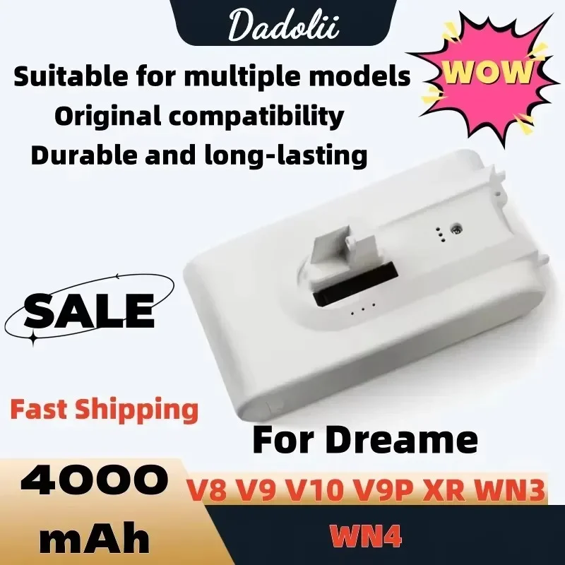 

25.2V 4000mAh For Xiaomi Mijia Vacuum Cleaner V8 V9 V9B V9P V10 XR VVN3 VVN4 Dreame Vacuum Cleaner Lithium Battery