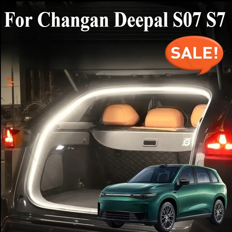 

For Changan Deepal S07 S7 2025 2024 2023 Car Rear Trunk Brighten LED Strip Lighting Waterproof Flexible Accessories