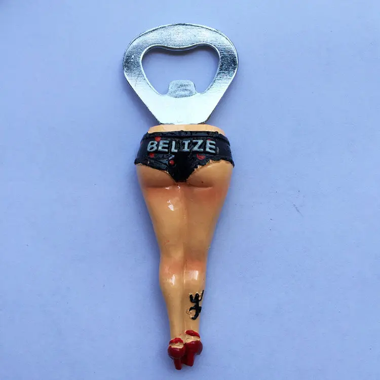 Belize Travel Commemorative Refrigerator Stickers Sexy Beautiful Women Creative Bottle Opener for Hotel Bar Home Decor