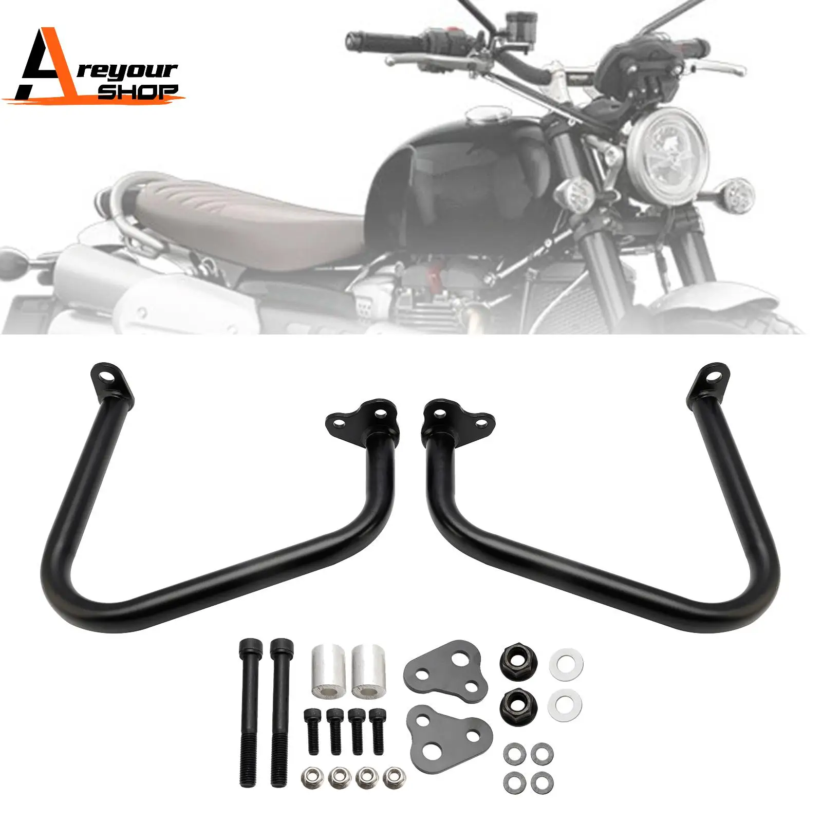 

Bumper Engine Protection Guard Crash Bar Fits for Scrambler 1200 Xc Xe 2021 2022 2023 2024