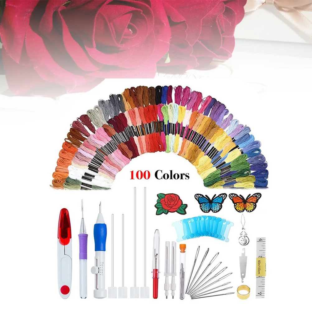 Набор для вышивания с 136 иглами, подходит для начинающих