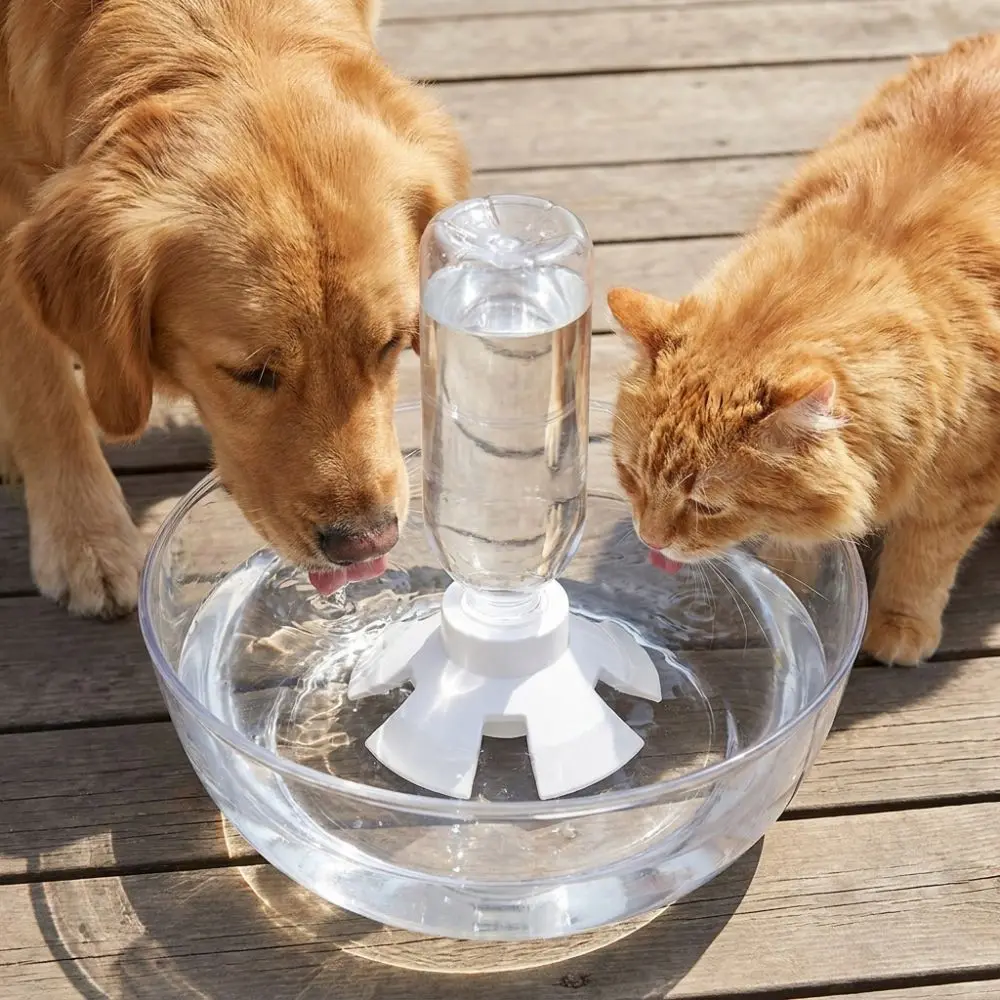 Anti-Slip Automatic Pet Water Dispenser 3D Printed Plastic Automatic Pet Feeder Auto Refill Water Constant Water Level