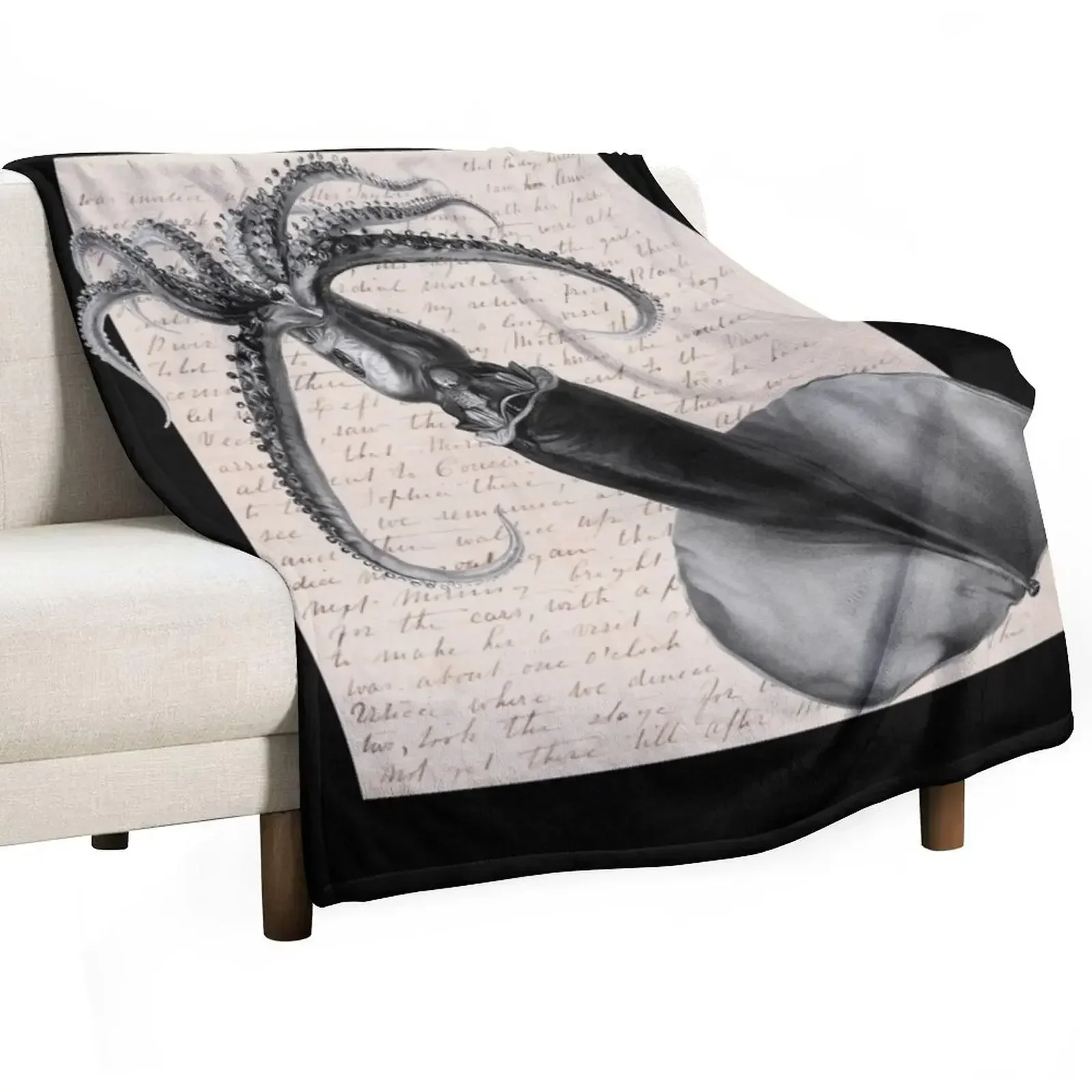 

Squid Throw Blanket Plaid Bed Fashionable Custom Extra Large Throw Blankets
