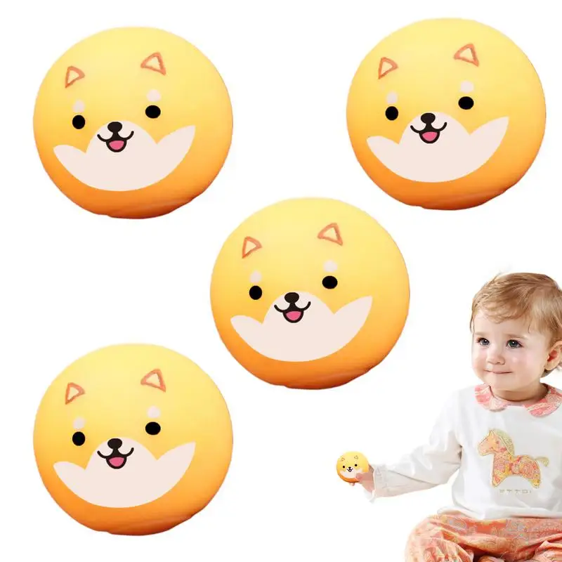 Squeeze Animal Toys Glow In The Dark Sticky Wall Ball 4pcs Flexible Fidget Toys Cute Entertainment Toy Funny Sensory Toys