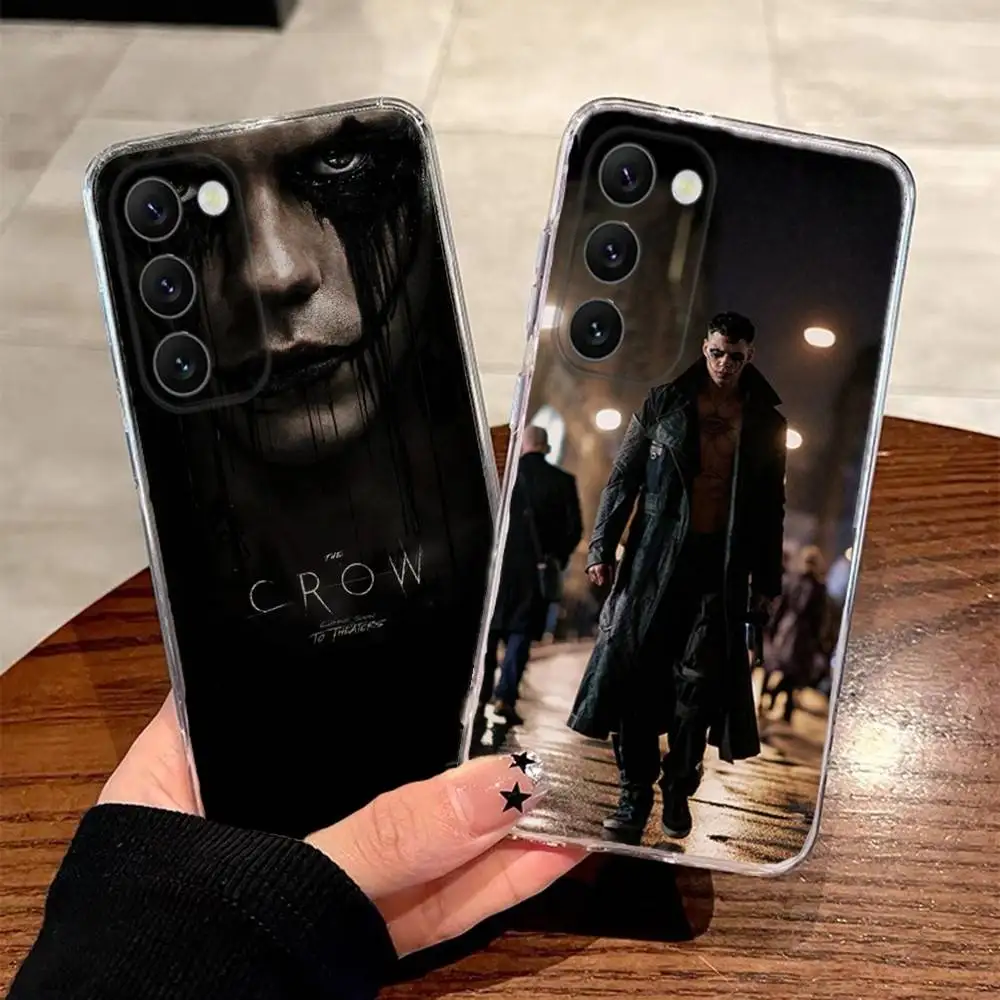 

B-Bill Skarsgard Crow Phone Case For Samsung S30,23,21,22,20 FE lite,S10,9,PIus Note20ultra Soft Transparent
