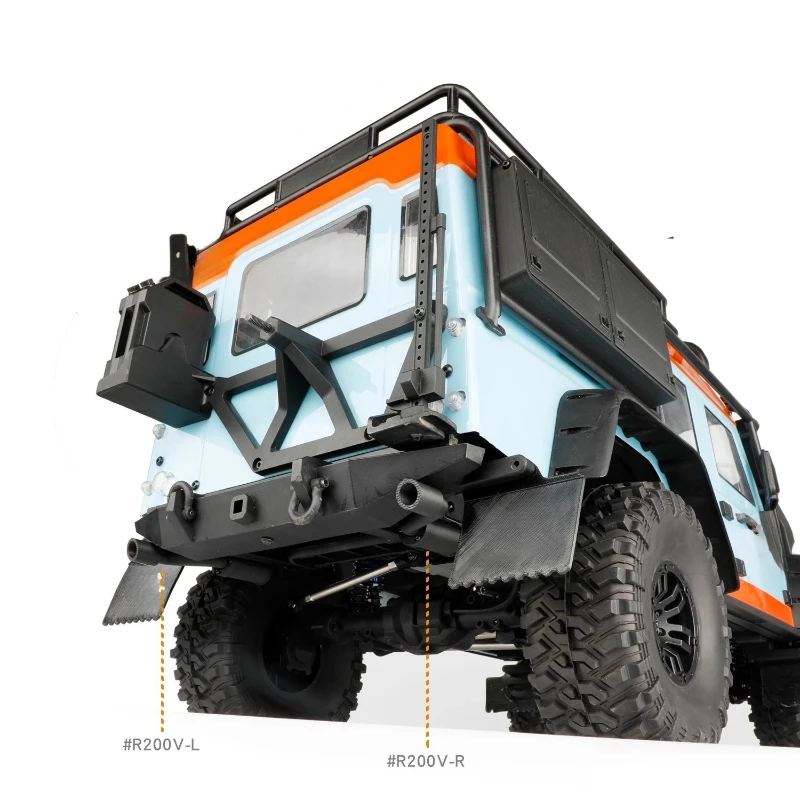 1 conjunto de tubos de escape retrô de plástico simulado para carro crawler 1/8 RC MJX H8H acessórios