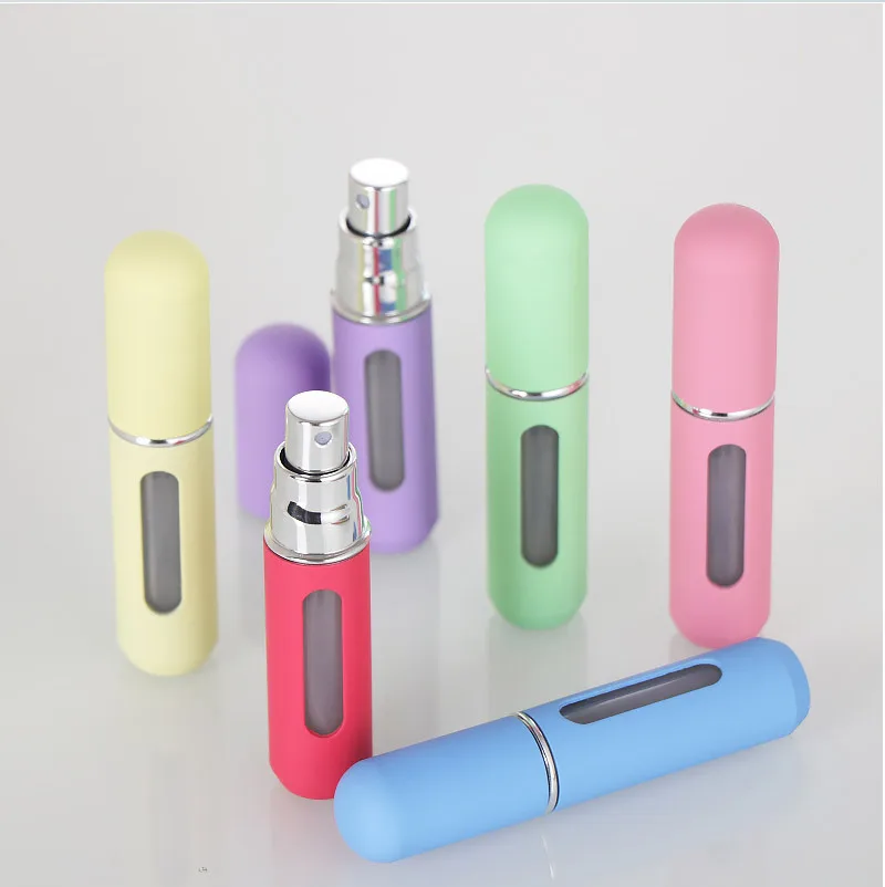 1PC Candy Color Travel Portable Bottom Filling Perfume Bottle Liquid Sub-Bottling Fine Mist Spray Refillable Jar Empty Cosmetic