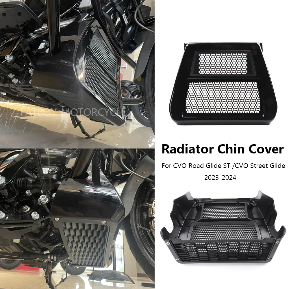 

For Harley CVO Road Glide 2023 2024 Motorcycle Radiator Chin Cover Lower Fairing Spoilers Black CVO Street Glide FLTRX FLHX