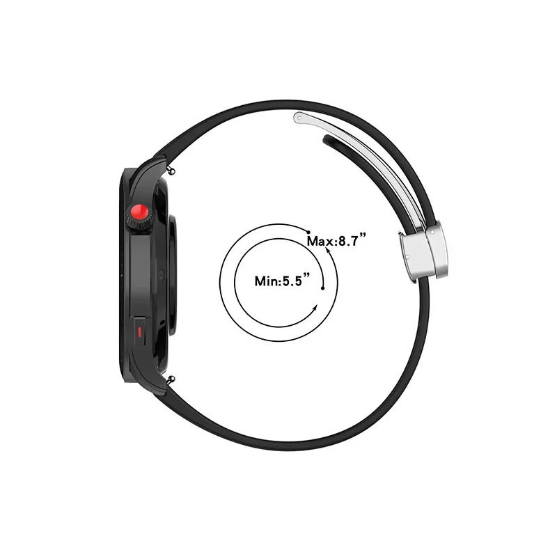 Universal 20mm 22mm Silicone Magnetic Buckle Strap Band For COROS PACE 2 / 3 / APEX 2 Pro 3 42mm 46mm