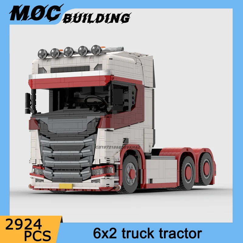 

MOC Building Blocks 6x2 Truck Tractor Model Motor Machine Technology Car Toys DIY Assembly Bricks Creative Collection Xmas Gifts