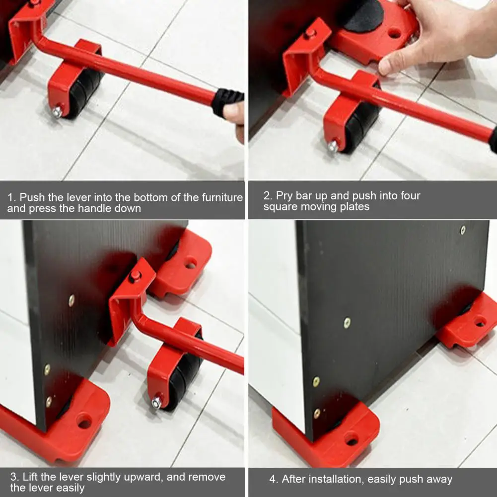 1 Set Meubelverhuider Met 8 Wielen Meubelheffer Sterke Dragende Apparaatmachine Roller Meubelen Bewegende Dolly Schuifregelgereedschap