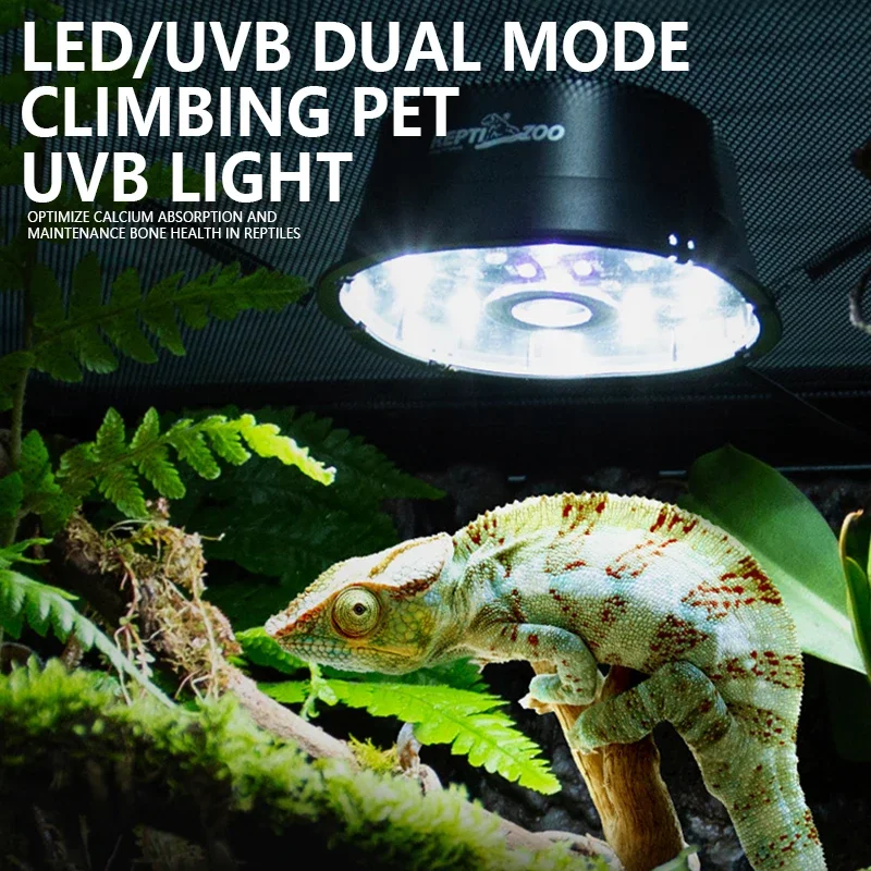 Uvb Pet Reptile Lamp Led/uvb Dual Mode Reptiles Lamp Light Reptiles Light Amphibian Lizards Snake Breeding Box Lighting Supplies