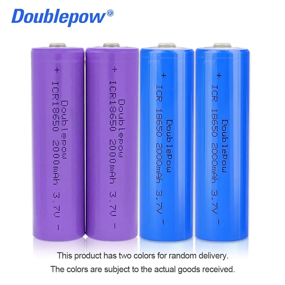 Doublepow 100% oryginalny nowy 18650 3.7v 2000mah 18650 akumulator litowy wielokrotnego ładowania do baterii latarki