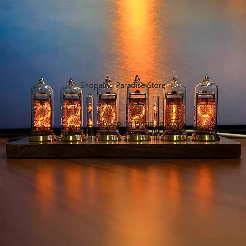 IN14 Bluetooth Digital Vacuum Tube Clock Retro Nixie Glow Desktop Watch - Unique Desktop Decoration Gift