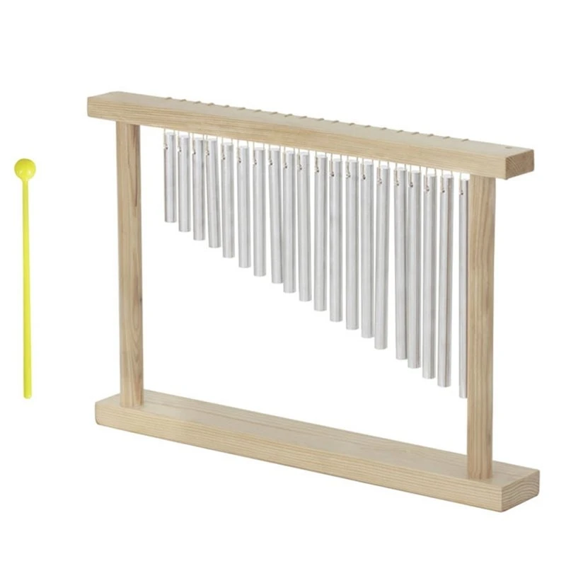 SYDS 20-Note Desktop Sound Tree Wind Chime - Solid Wood Frame Musical Instrument For Early Education & Orff Percussion